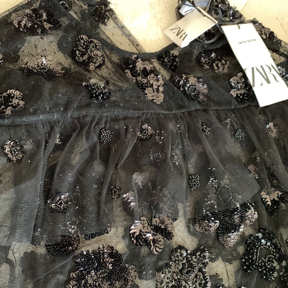 New Zara black sequin blouse - Picture 4 of 4